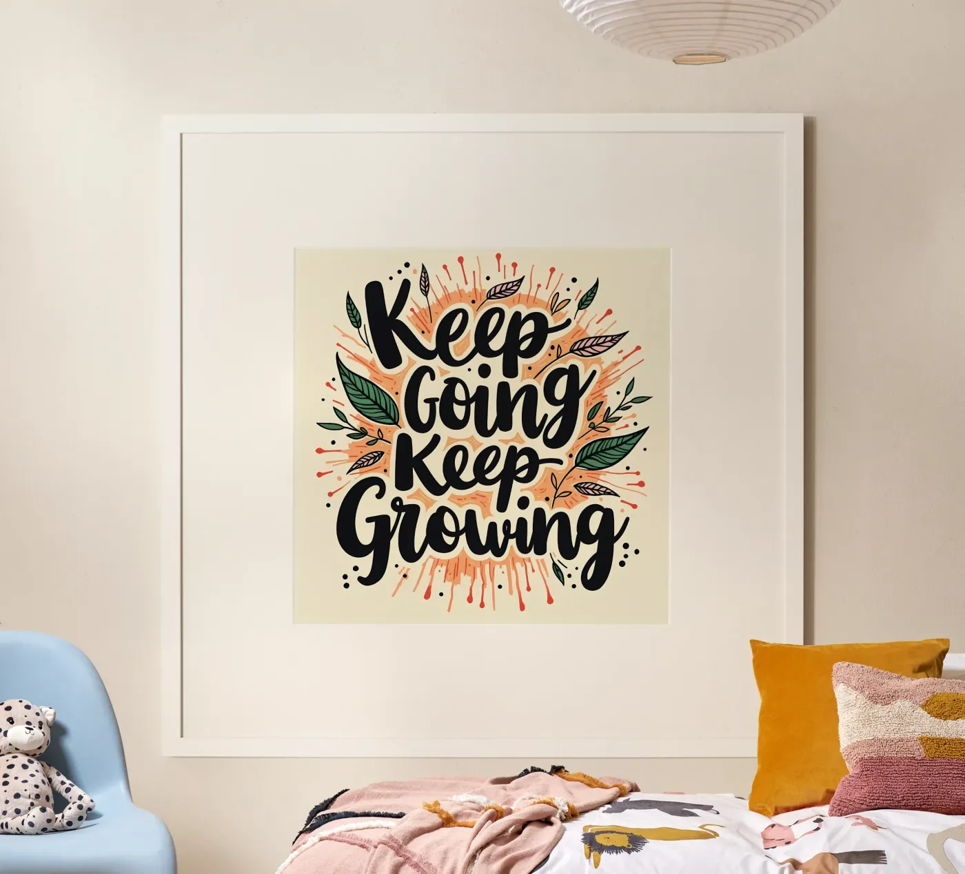 Keep Going, Keep Growing poster van inspirational quote