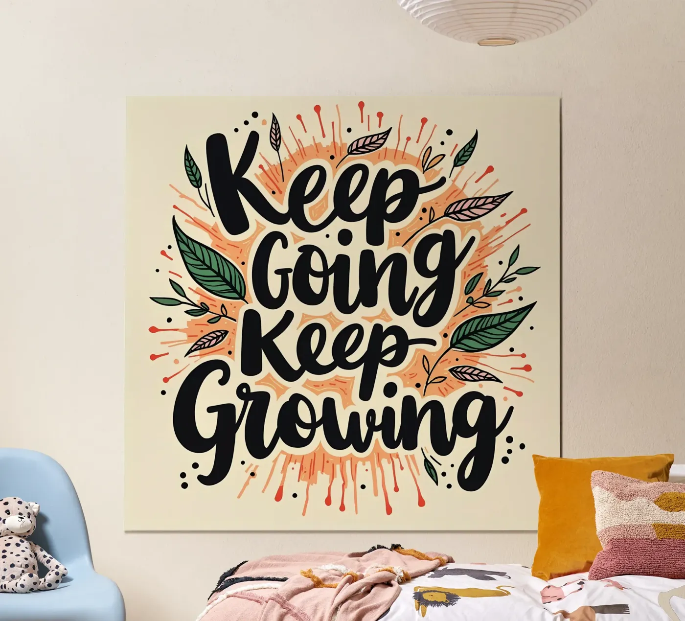 Keep Going, Keep Growing poster van inspirational quote