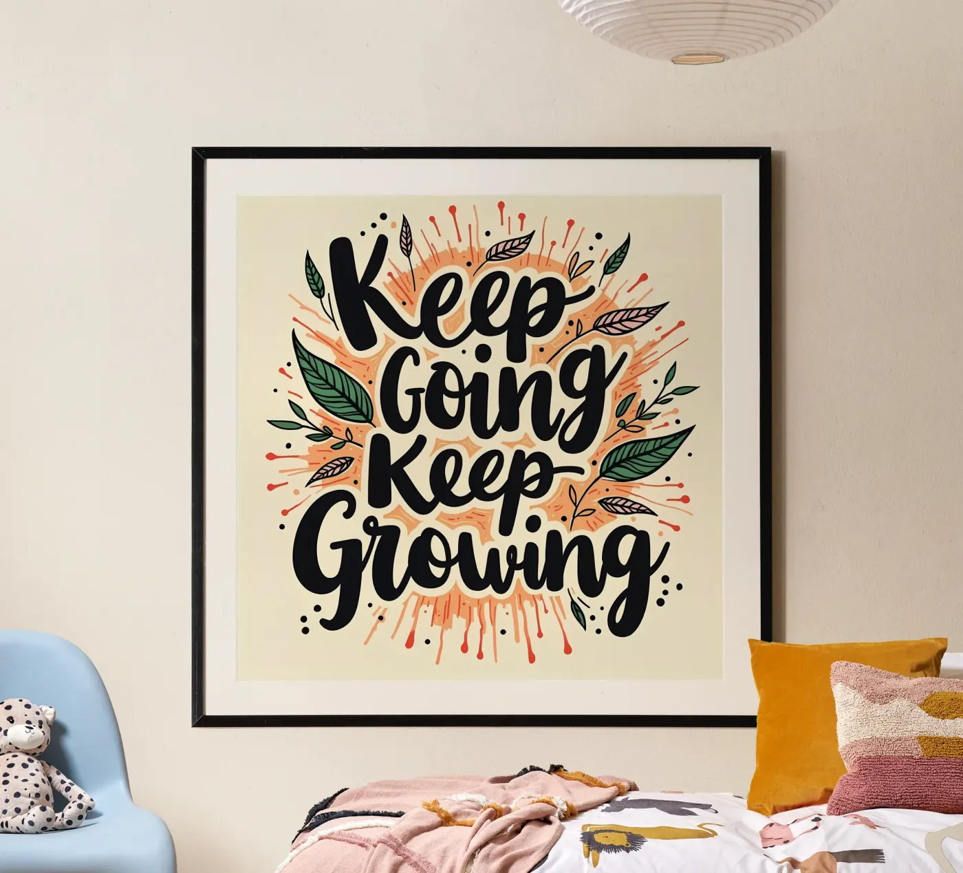 Keep Going, Keep Growing poster van inspirational quote