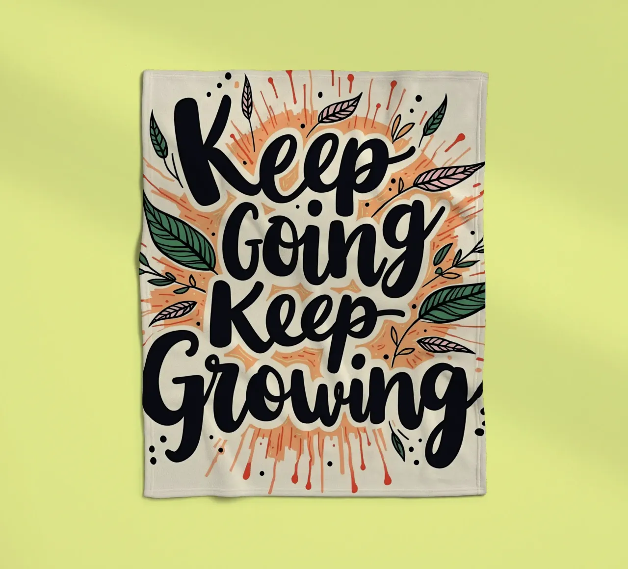 Continuare ad andare avanti, continuare a crescere coperta in pile da inspirational quote