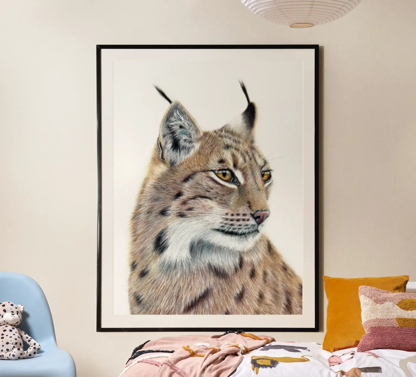 Serene Watcher poster van Cheryl Rahman Art