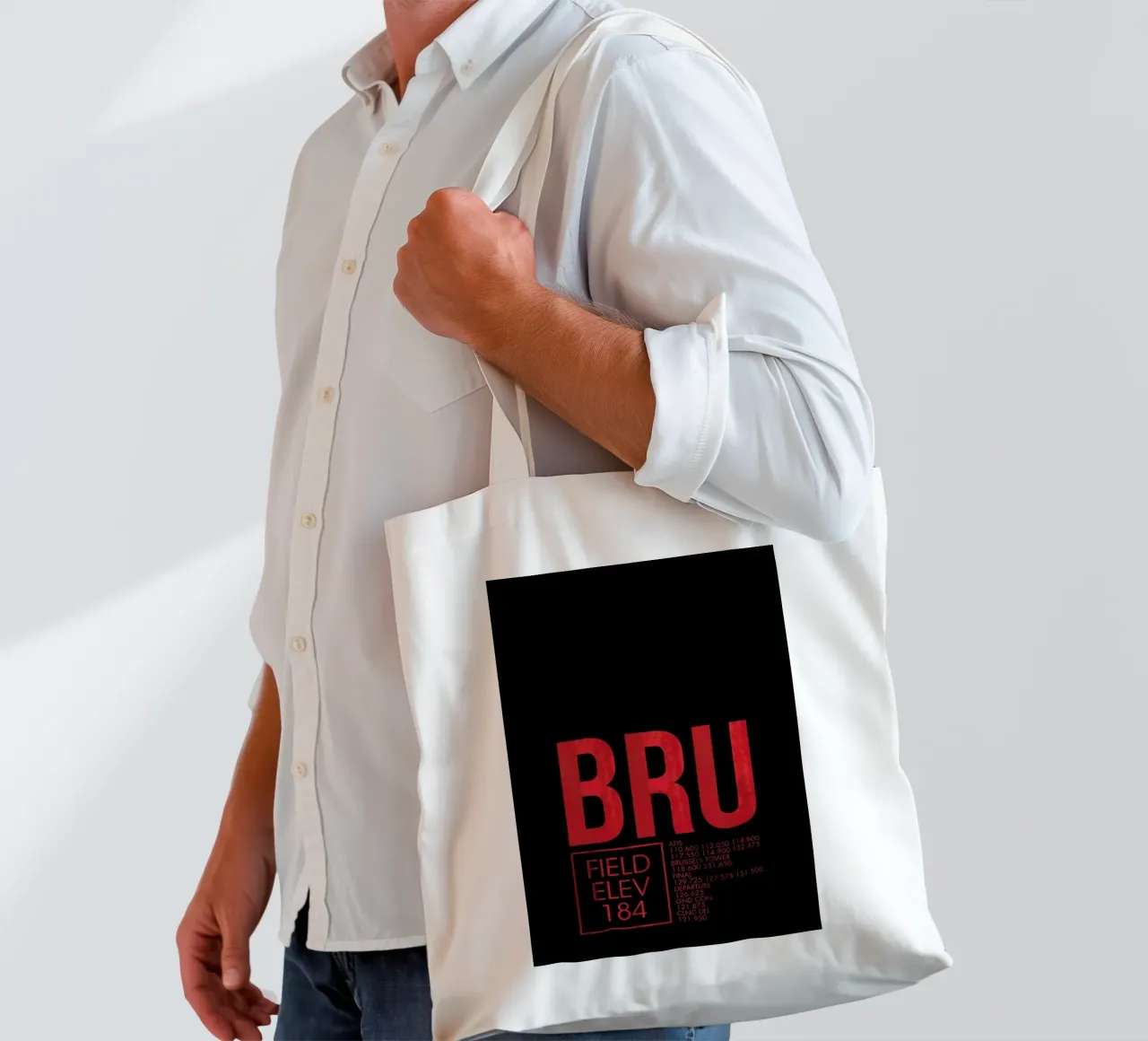BRU Brussel borsa in juta da 08left