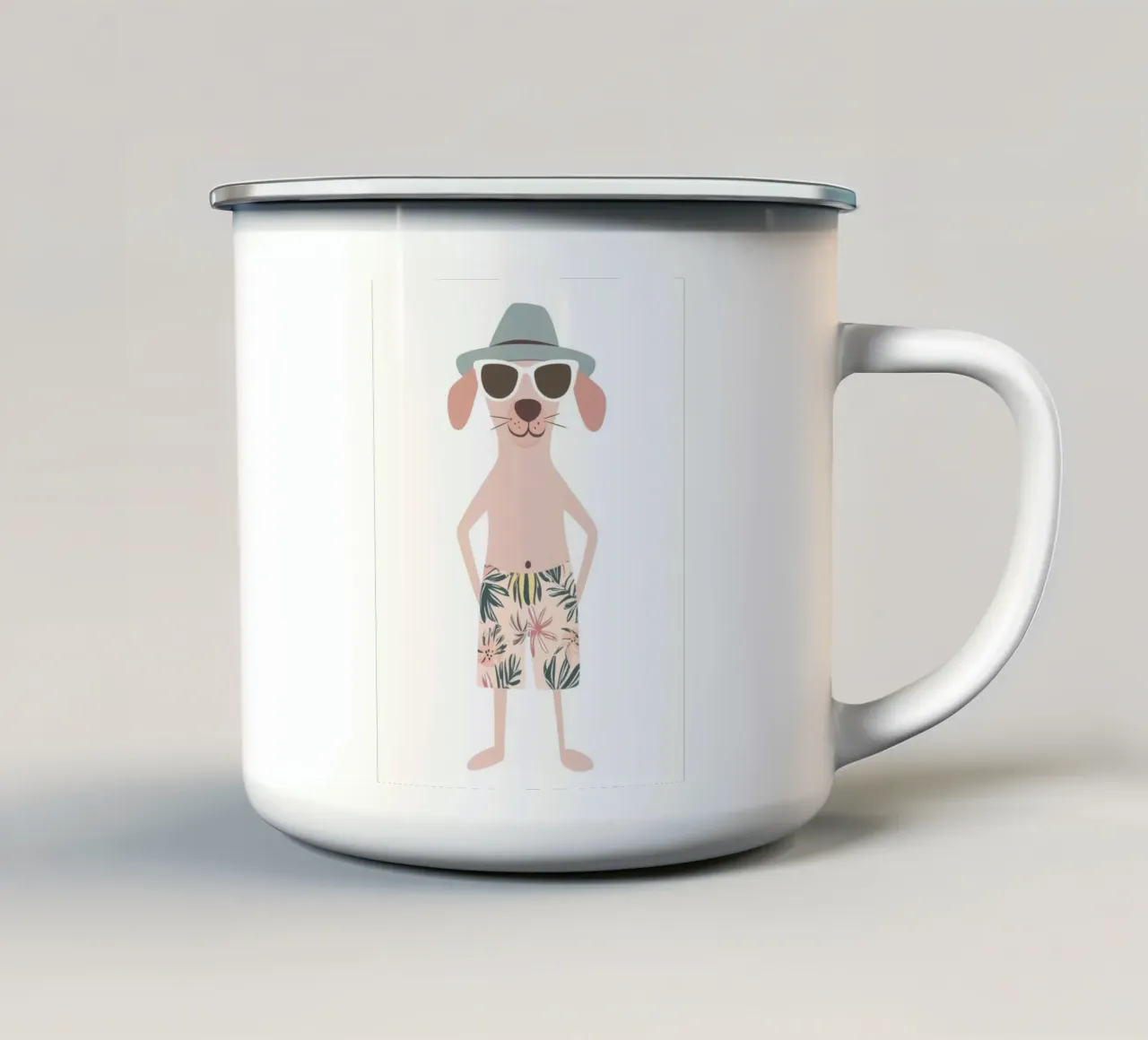 Chien Estival tazza in smalto da So Cute Land - Affiches et posters