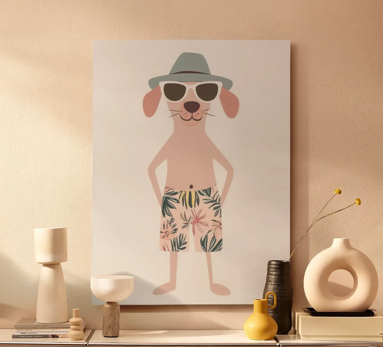 Chien Estival alluminio dibond da So Cute Land - Affiches et posters