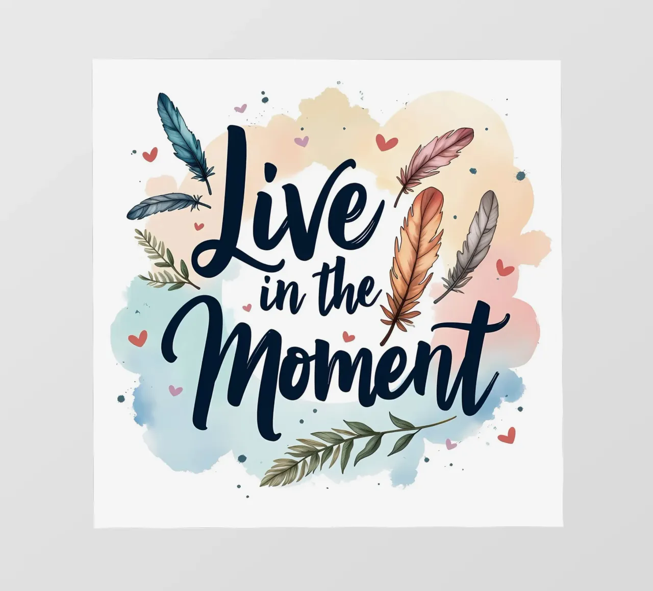 Vivere il momento telo in pvc da inspirational quote
