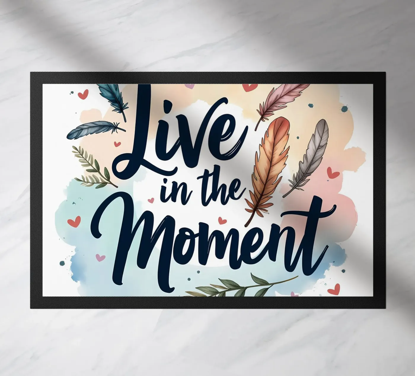 Vivere il momento zerbino da inspirational quote