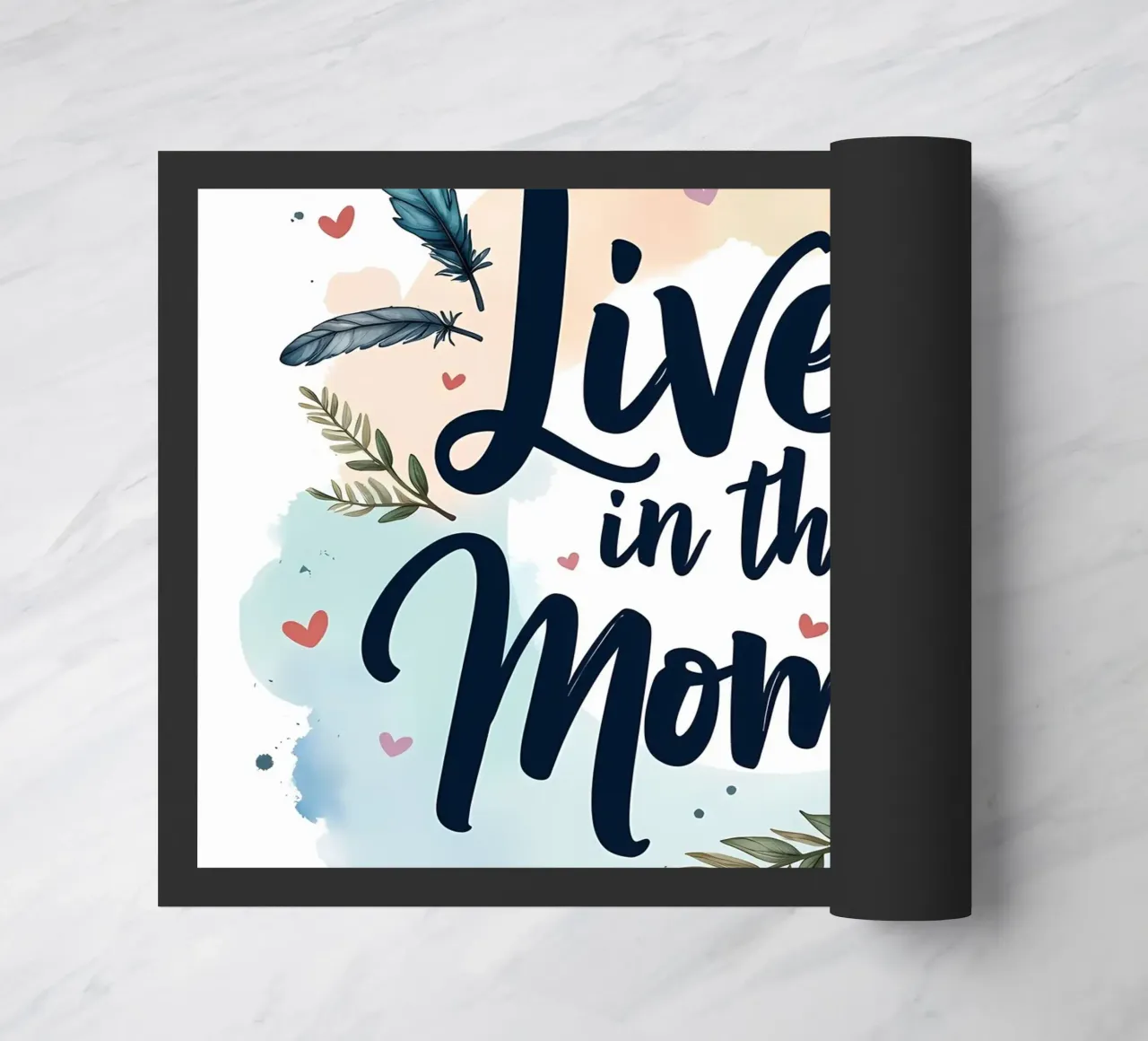 Vivere il momento zerbino da inspirational quote