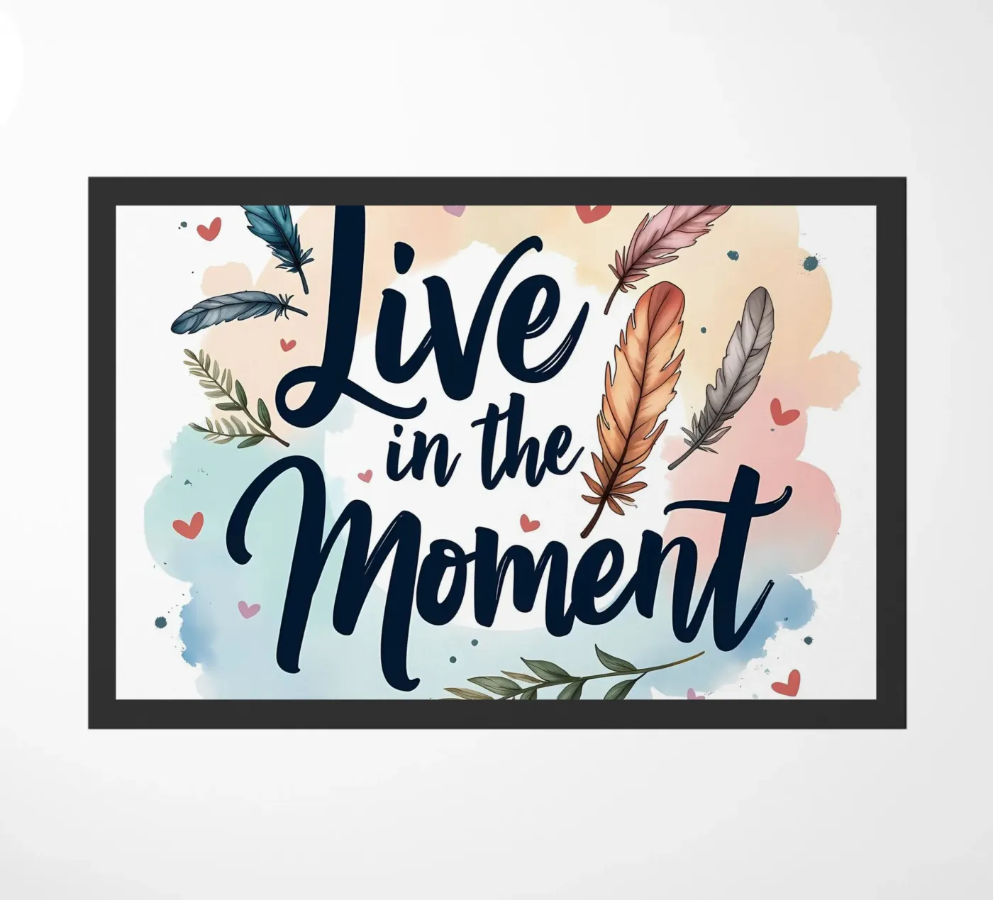 Vivere il momento zerbino da inspirational quote