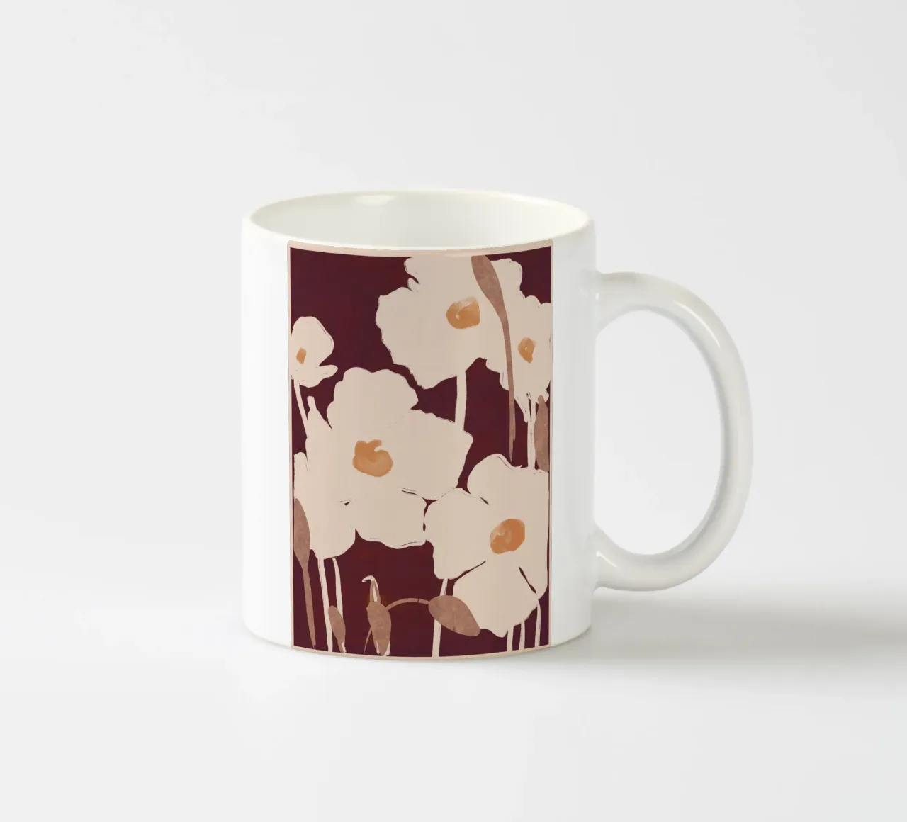 Fiori astratti 10 tazza in ceramica da ThingDesign