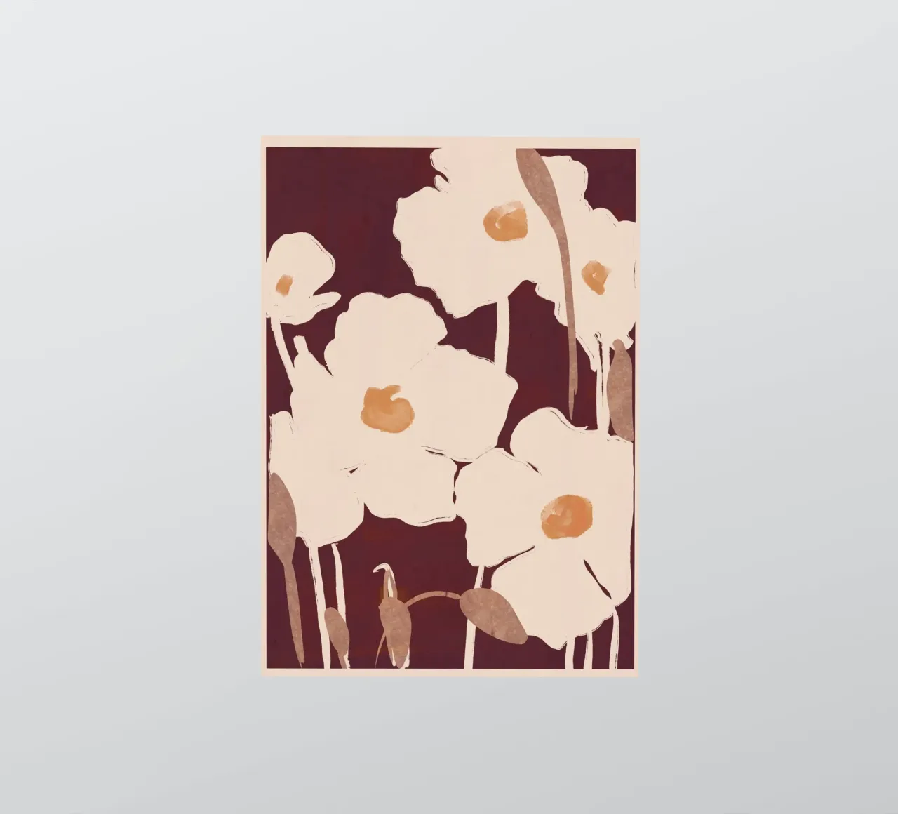 Flores abstractas 10 pegatina de ThingDesign
