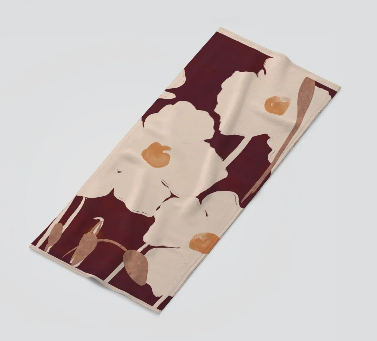 Fiori astratti 10 telo mare da ThingDesign
