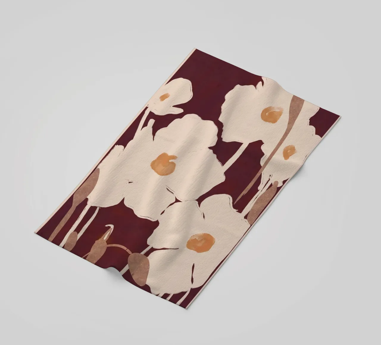 Fiori astratti 10 telo mare da ThingDesign