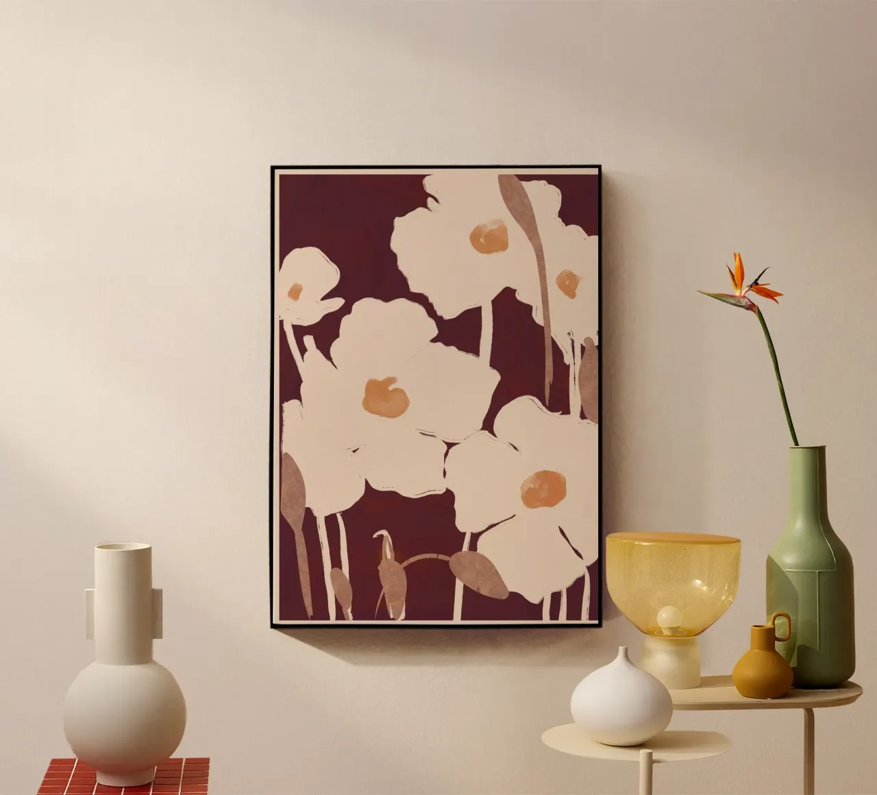 Flores abstractas 10 metacrilato de ThingDesign