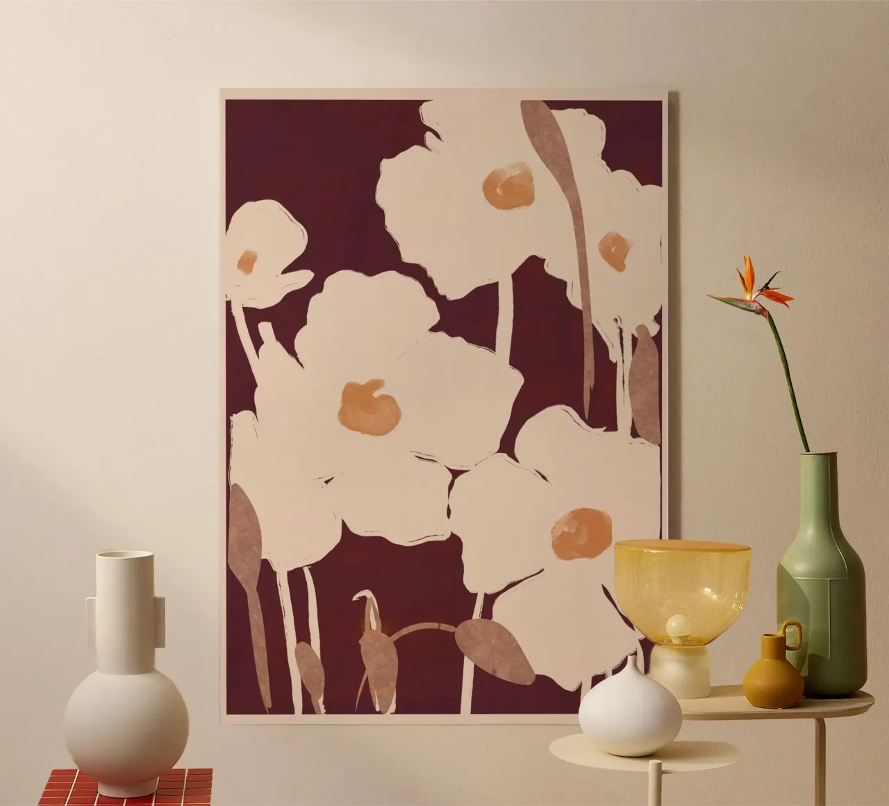 Flores abstractas 10 metacrilato de ThingDesign