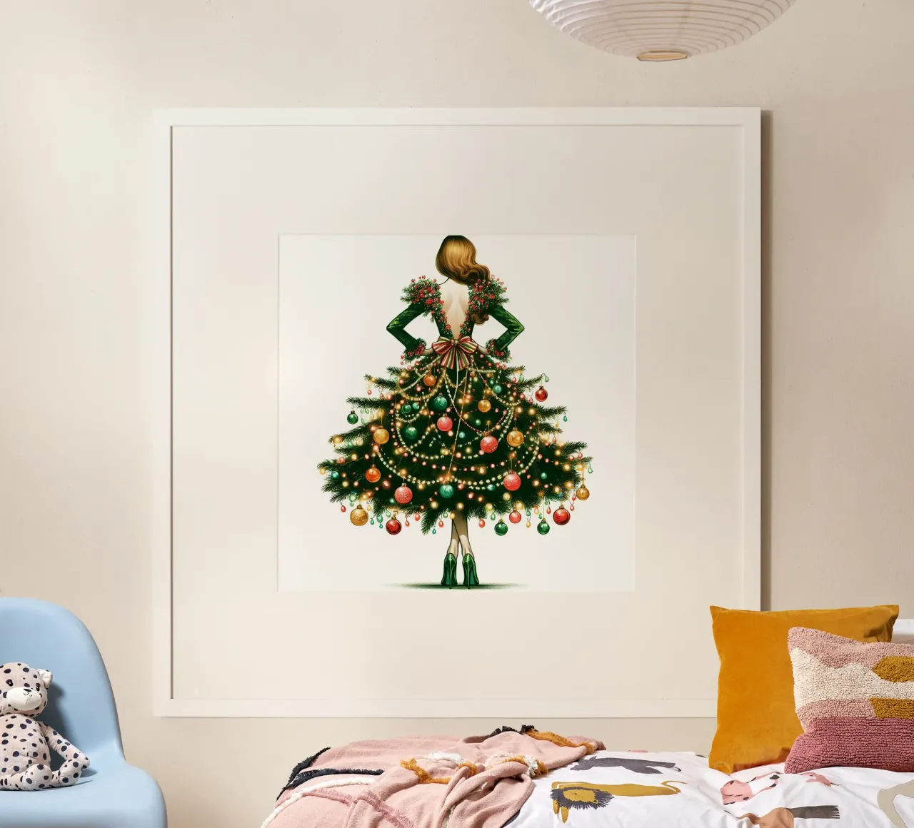 Buon Natale poster con telaio in alluminio da ARTOMATIC