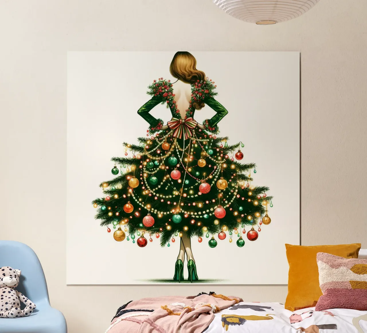 Buon Natale poster con telaio in alluminio da ARTOMATIC