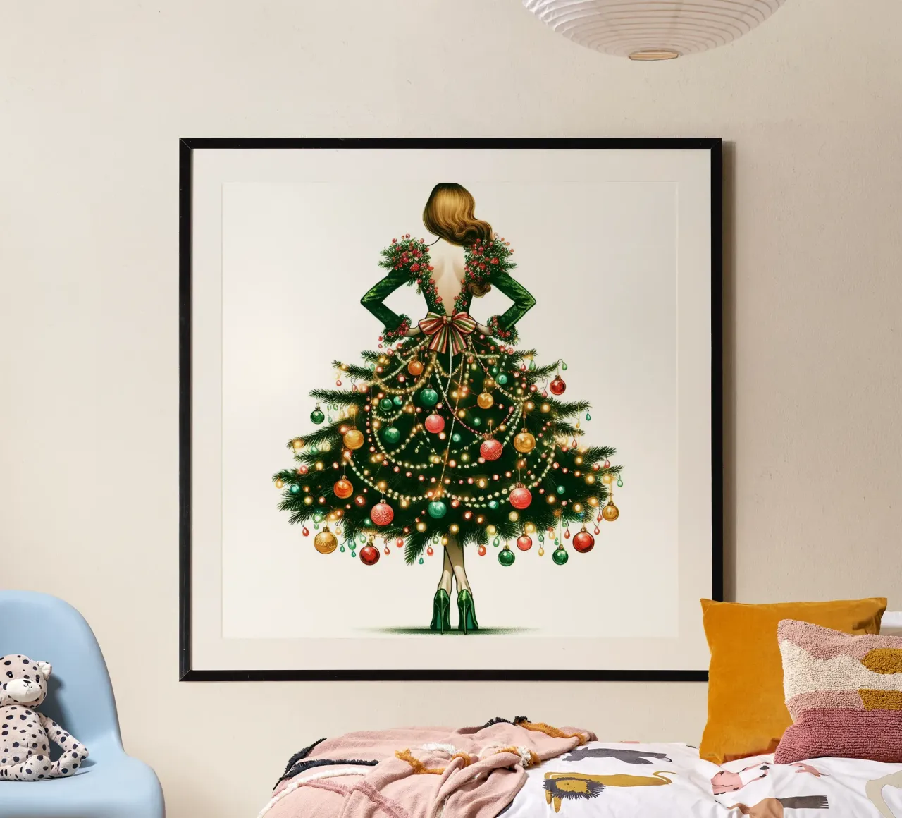 Buon Natale poster con telaio in alluminio da ARTOMATIC