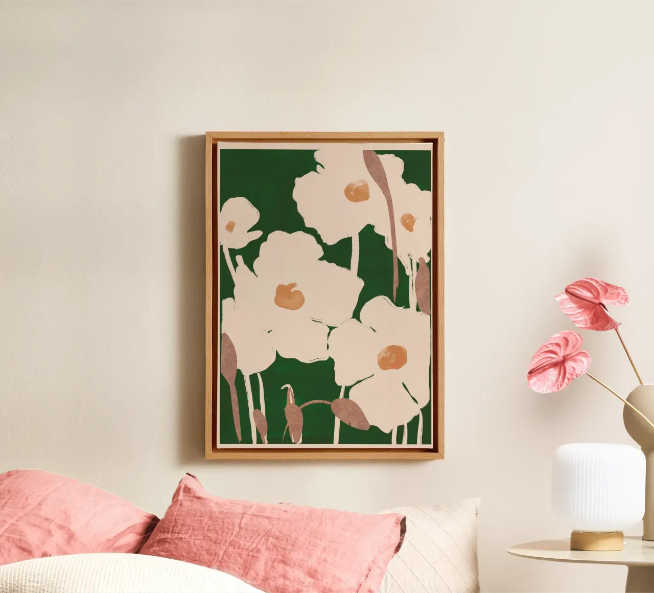 Abstract Flowers 9 canvas by ThingDesign