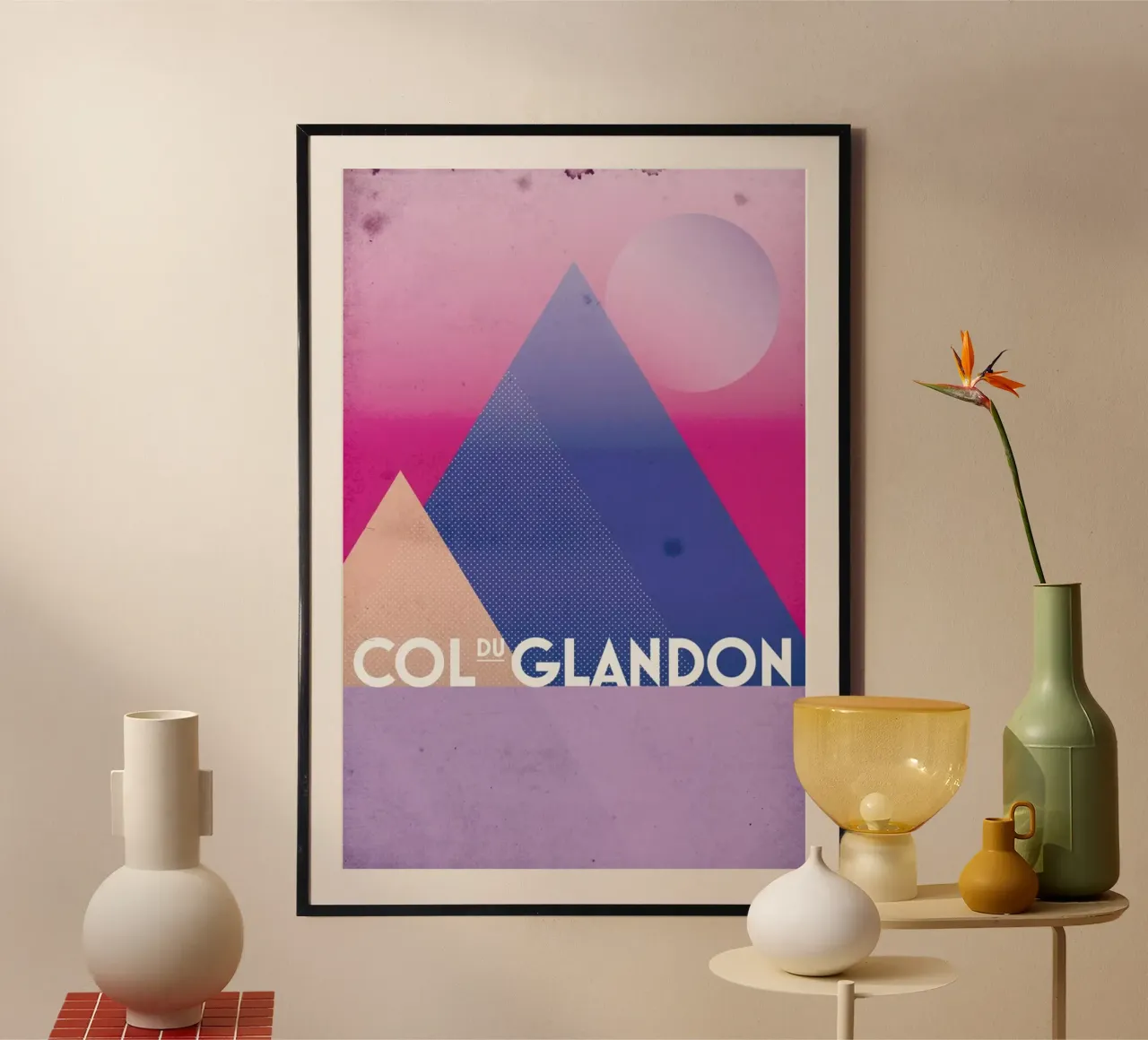 Col du Glandon poster con telaio in alluminio da Benjamin Andresen