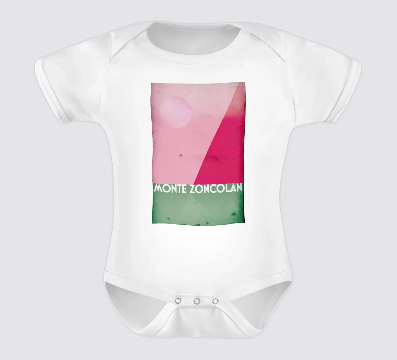Monte Zoncolan short-sleeve baby romper by Benjamin Andresen