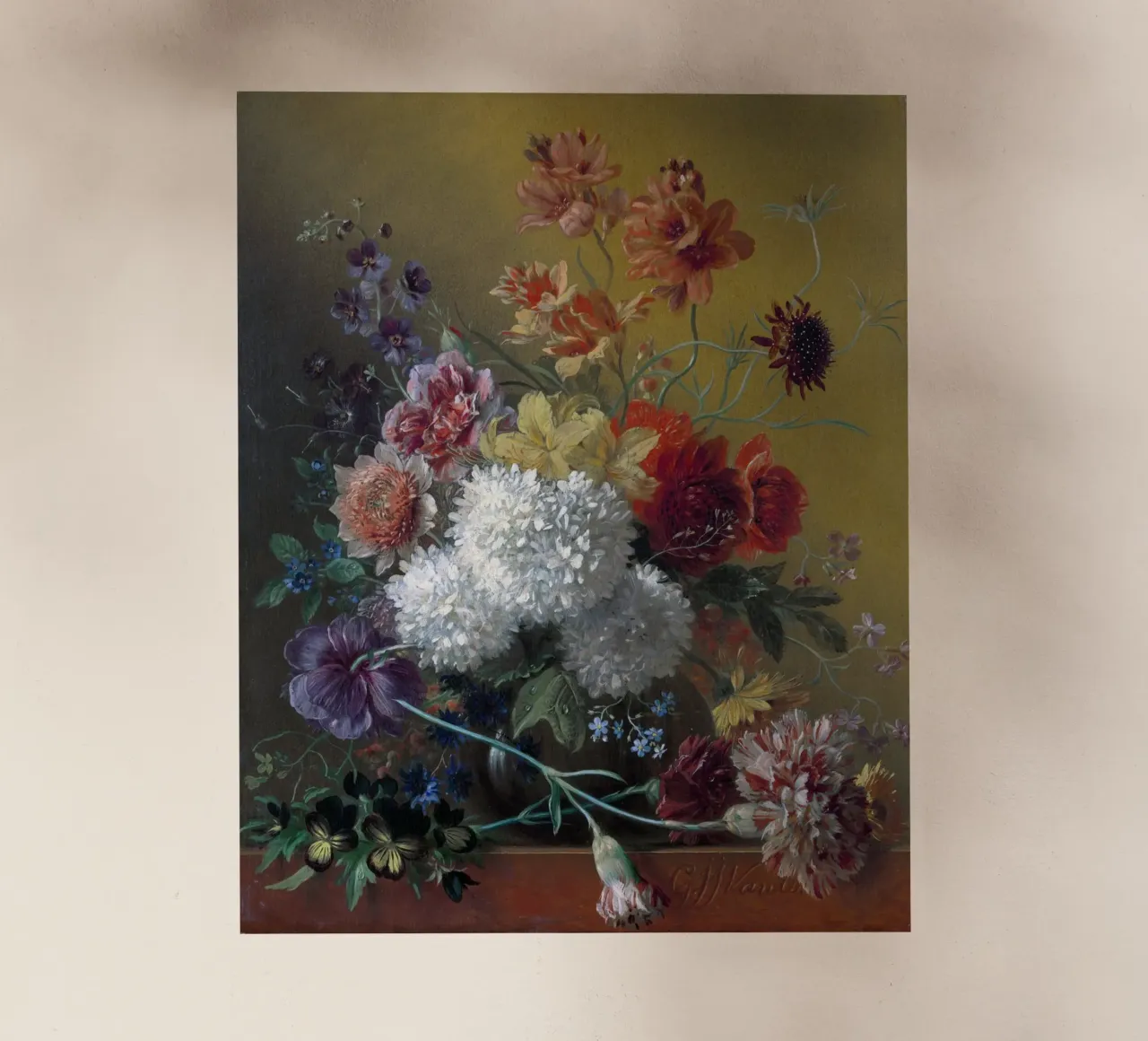 George Jacobus Johannes van Os - Natura morta con fiori pellicola backlit da William Store