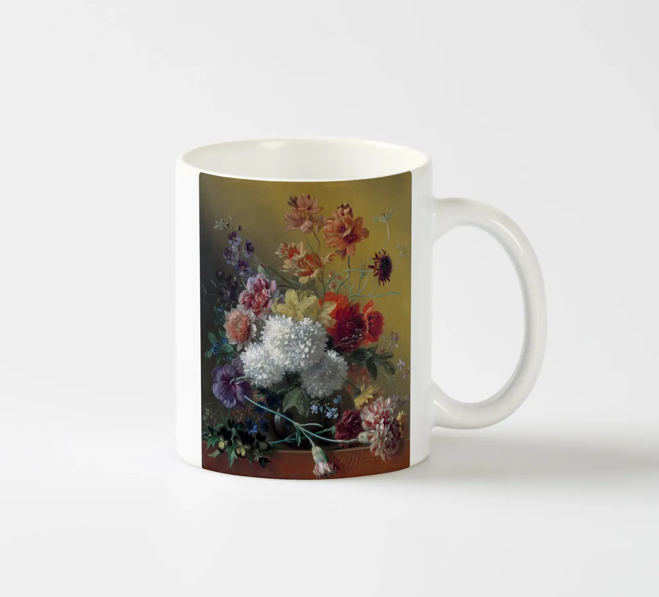 George Jacobus Johannes van Os - Natura morta con fiori tazza in ceramica da William Store