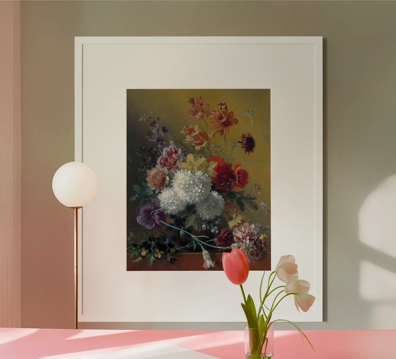George Jacobus Johannes van Os - Natura morta con fiori poster da William Store