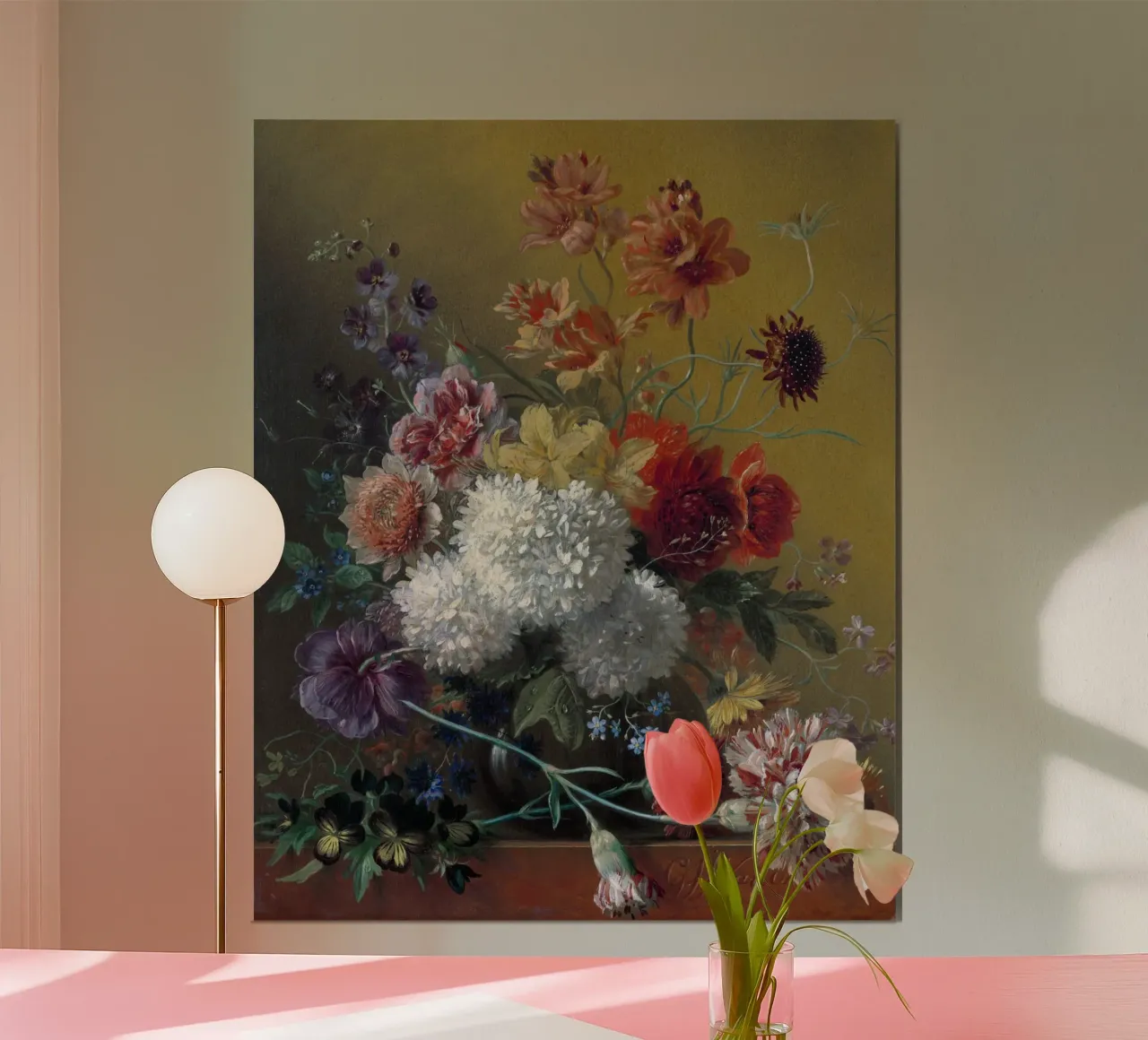 George Jacobus Johannes van Os - Natura morta con fiori poster da William Store