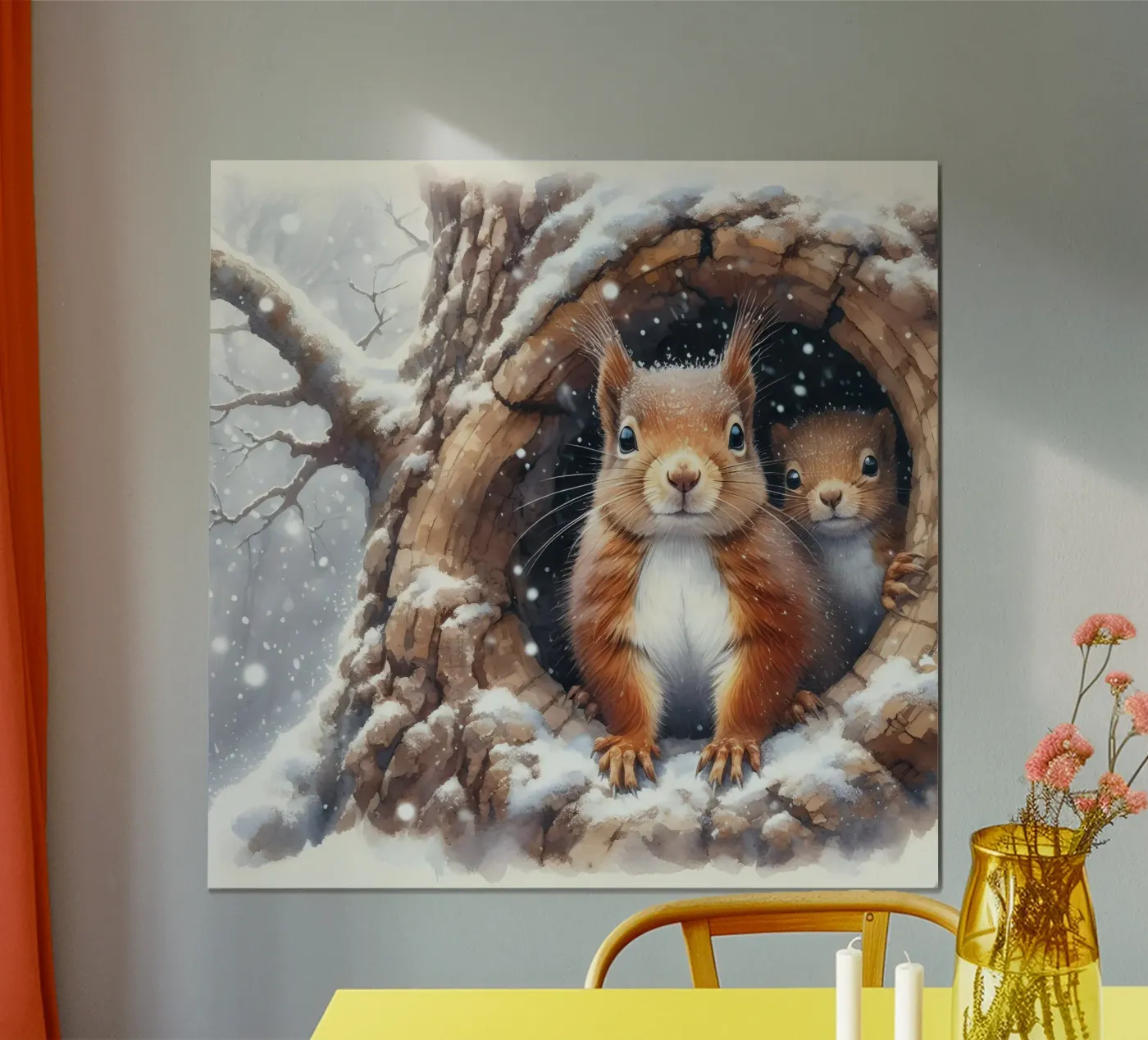 Christmas Squirrel poster by ARTOMATIC