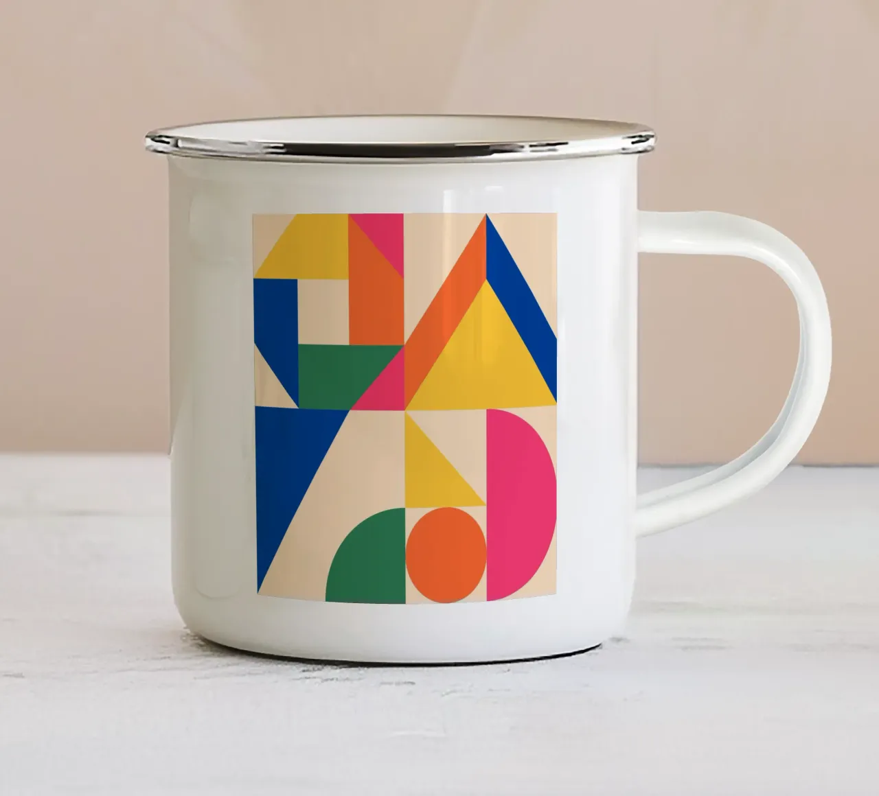 Forme geometriche 225 tazza in smalto da Gaite