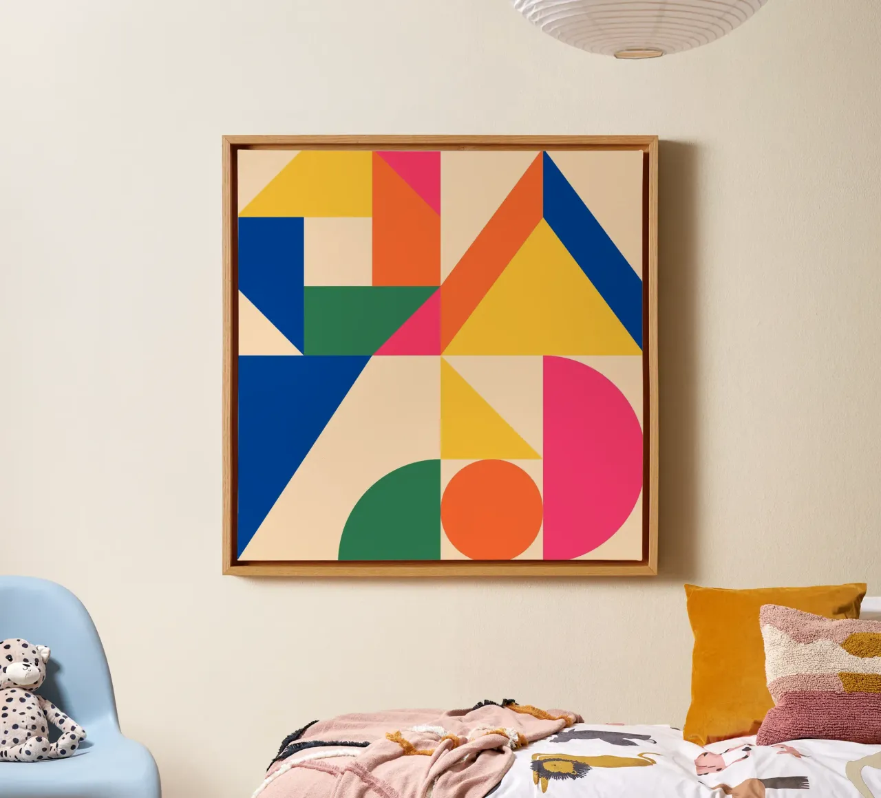 Forme geometriche 225 tela con Cornice a cassetta da Gaite