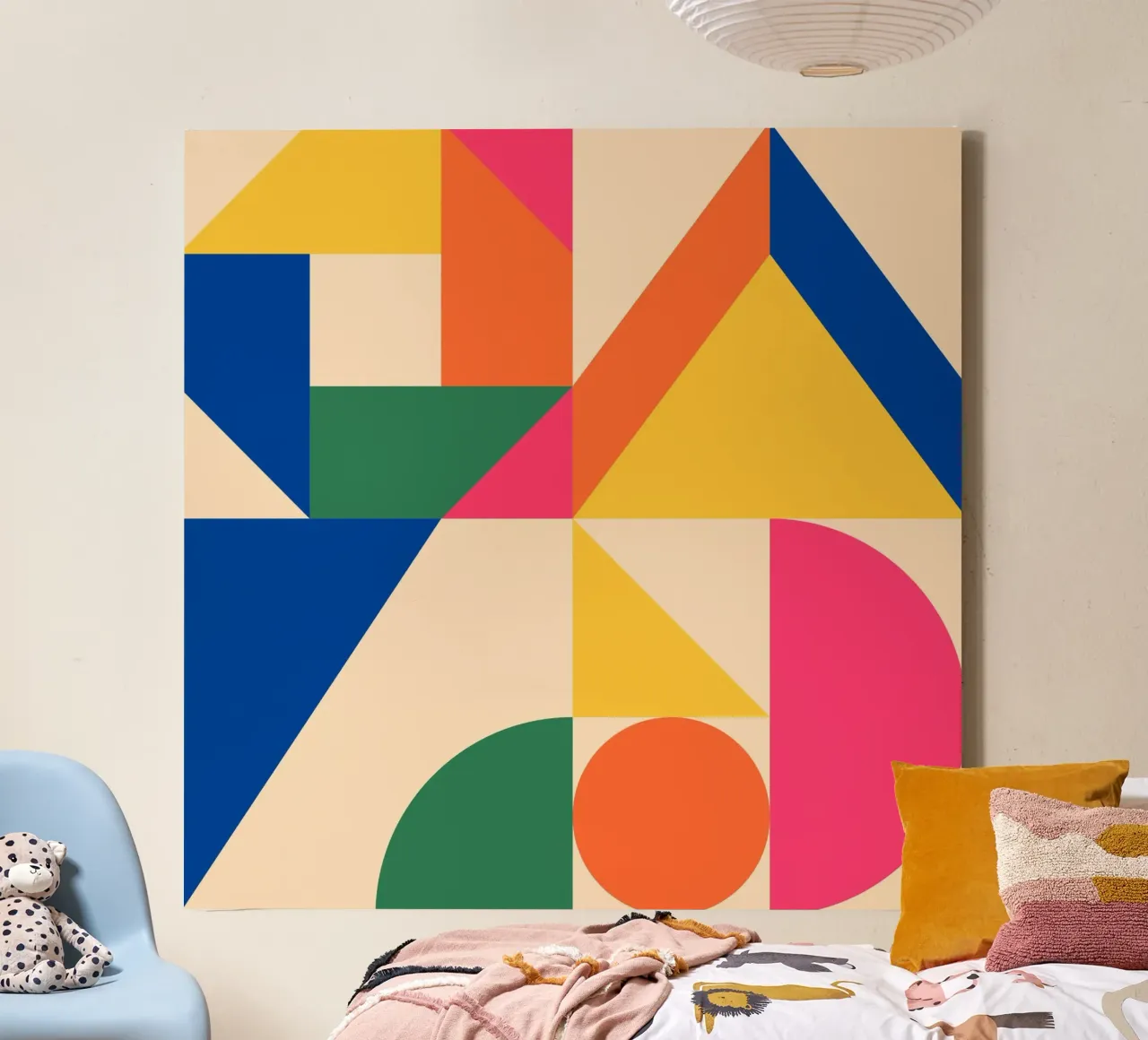 Forme geometriche 225 tela con Cornice a cassetta da Gaite