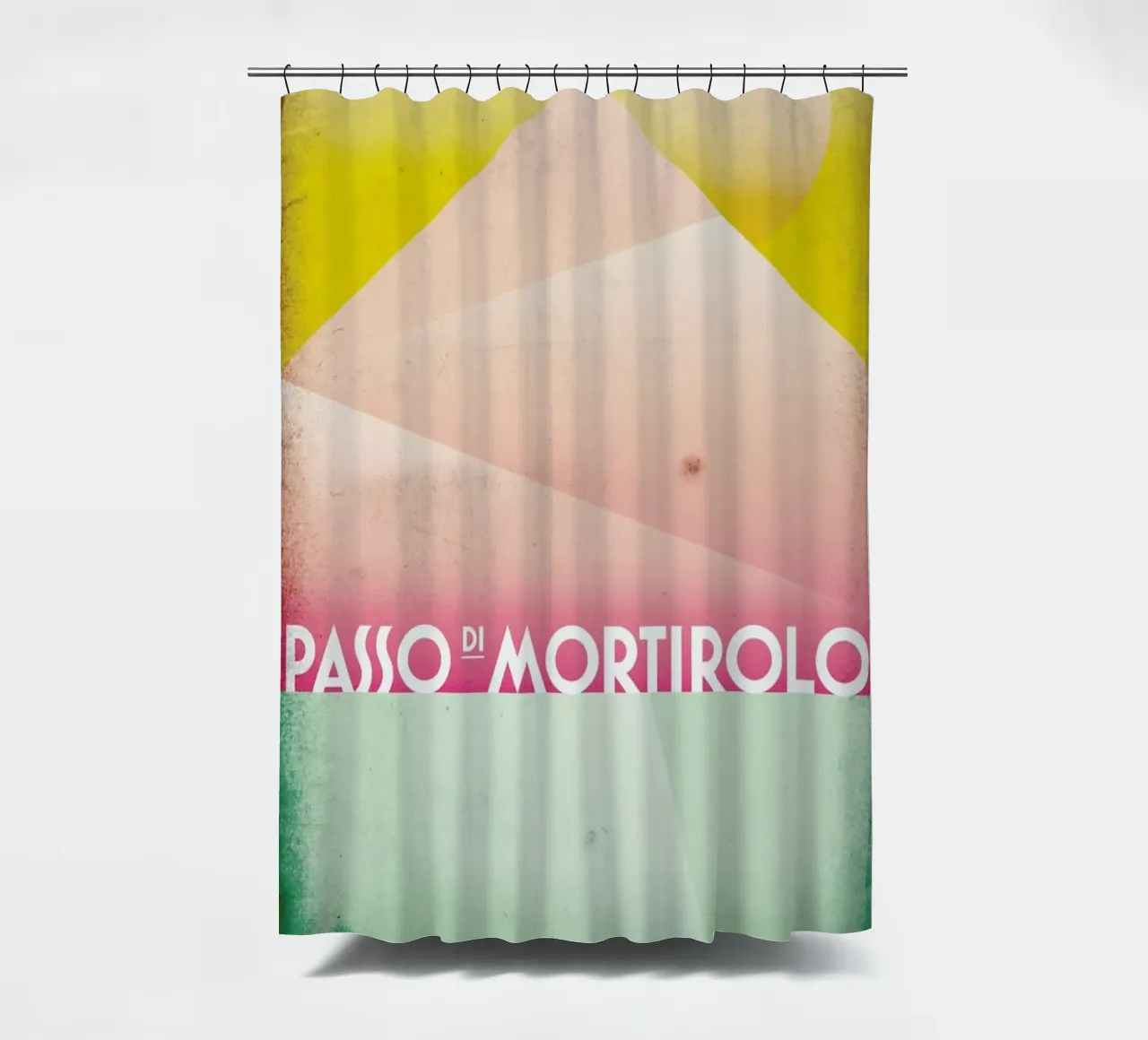 Passo di Mortirolo shower curtain by Benjamin Andresen