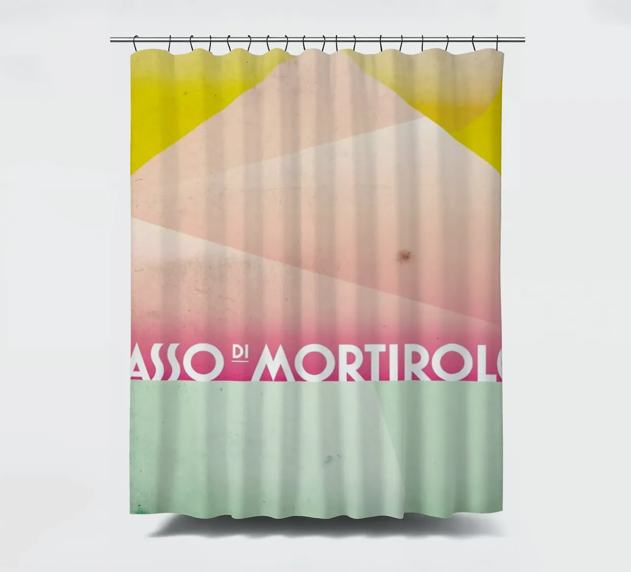 Passo di Mortirolo shower curtain by Benjamin Andresen