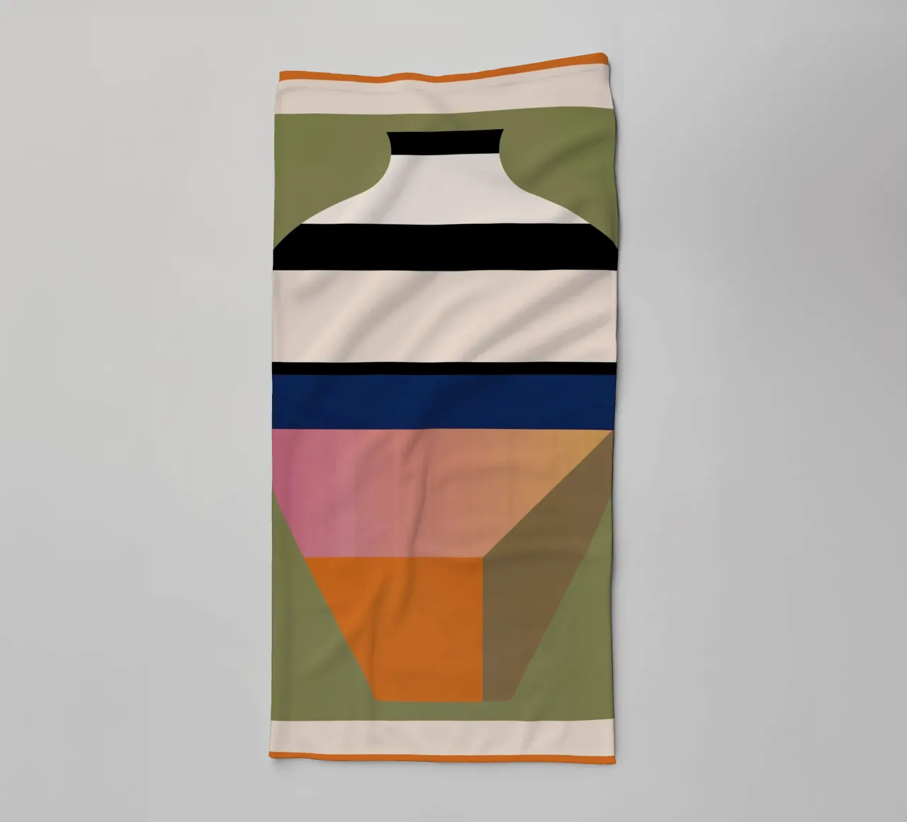 Geometric Abstract Vase 3 towel by Gaite