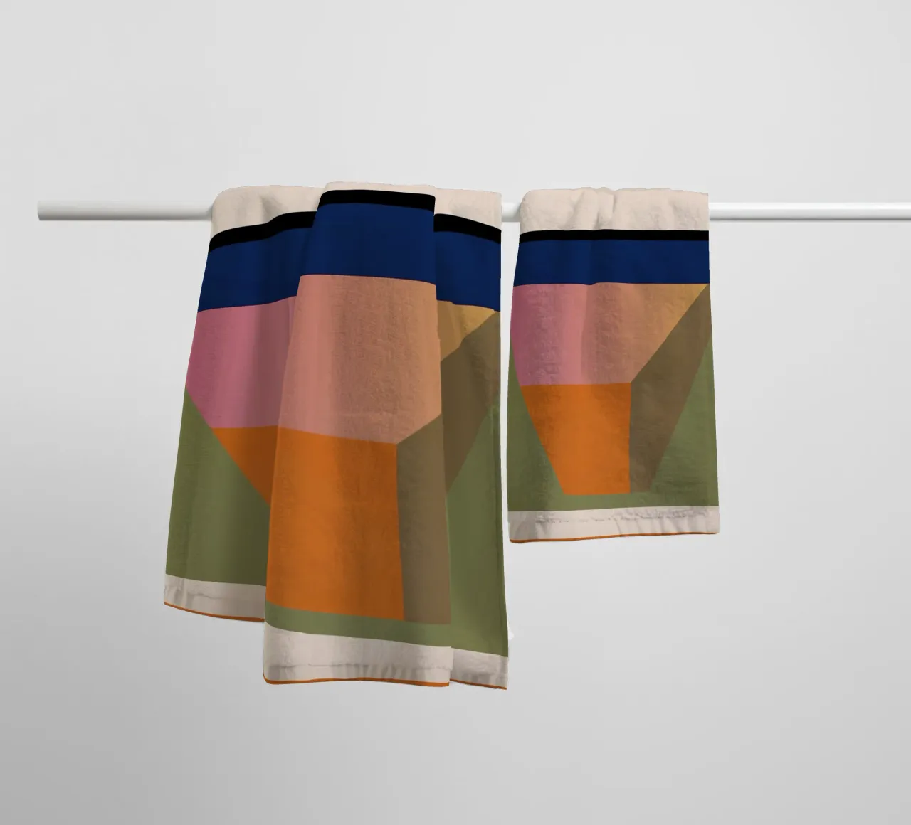 Geometric Abstract Vase 3 towel by Gaite