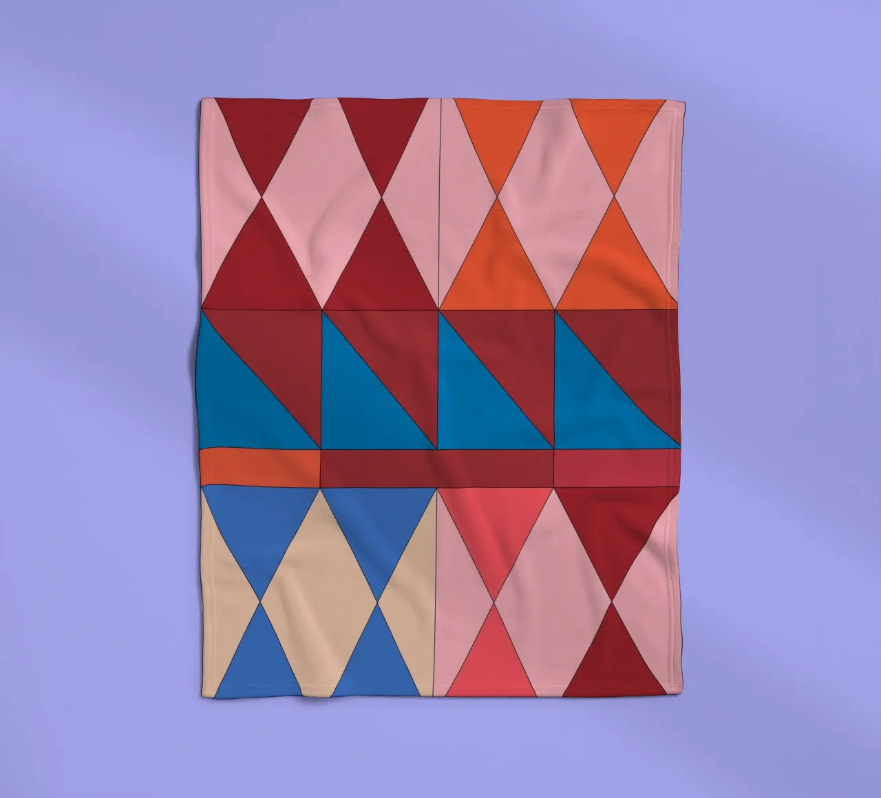 Geometric Abstraction 249 fleece blanket by Gaite