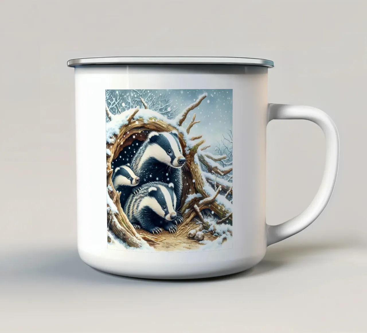 Tassi di Natale tazza in smalto da ARTOMATIC
