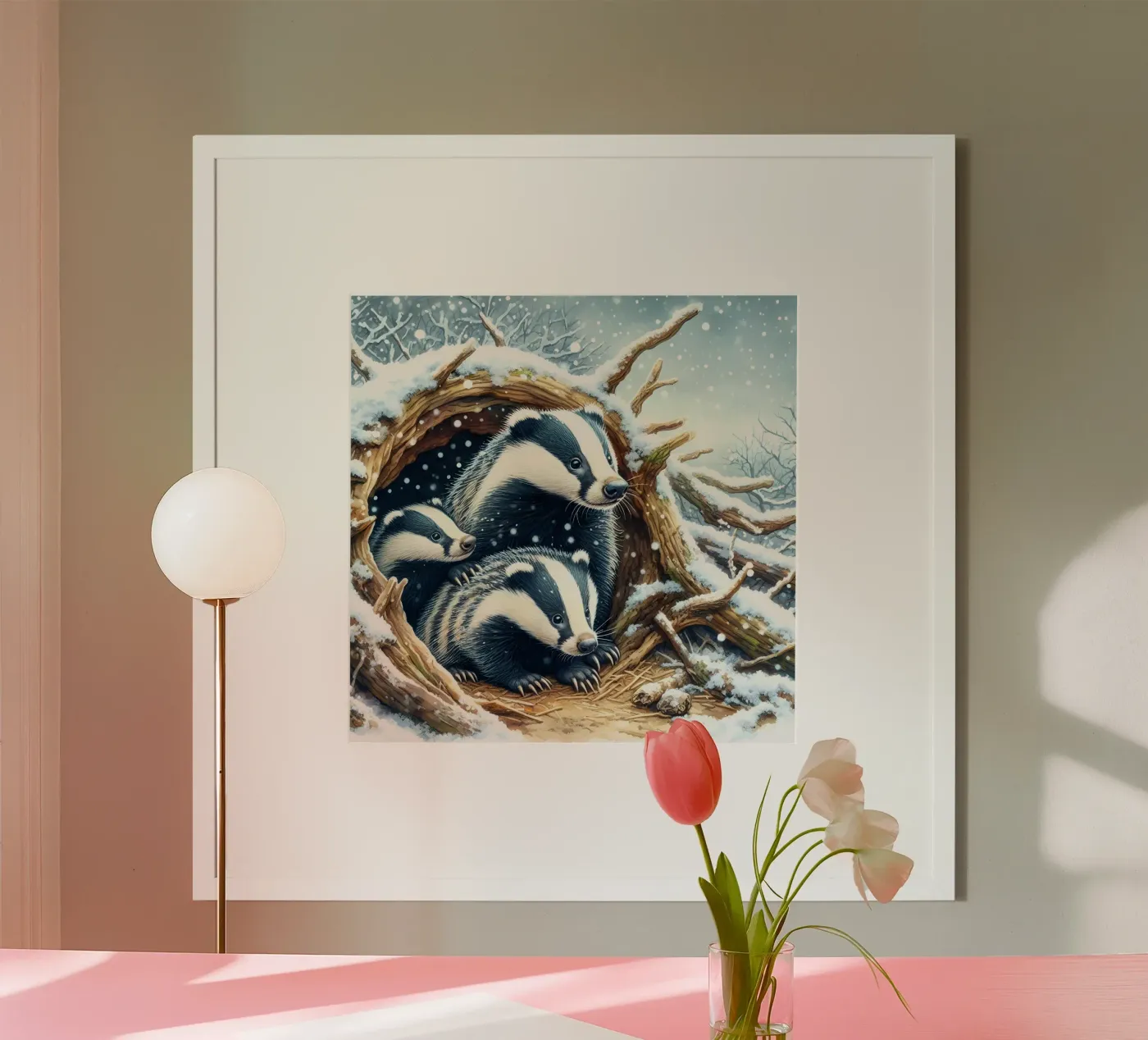 Kerstdassen poster van ARTOMATIC