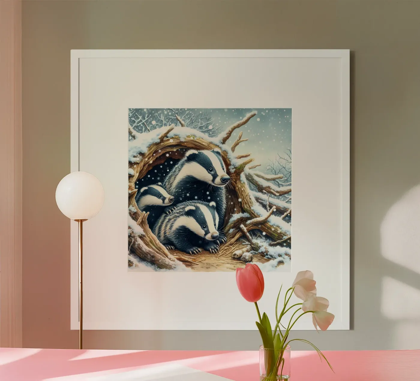 Christmas Badgers poster de ARTOMATIC