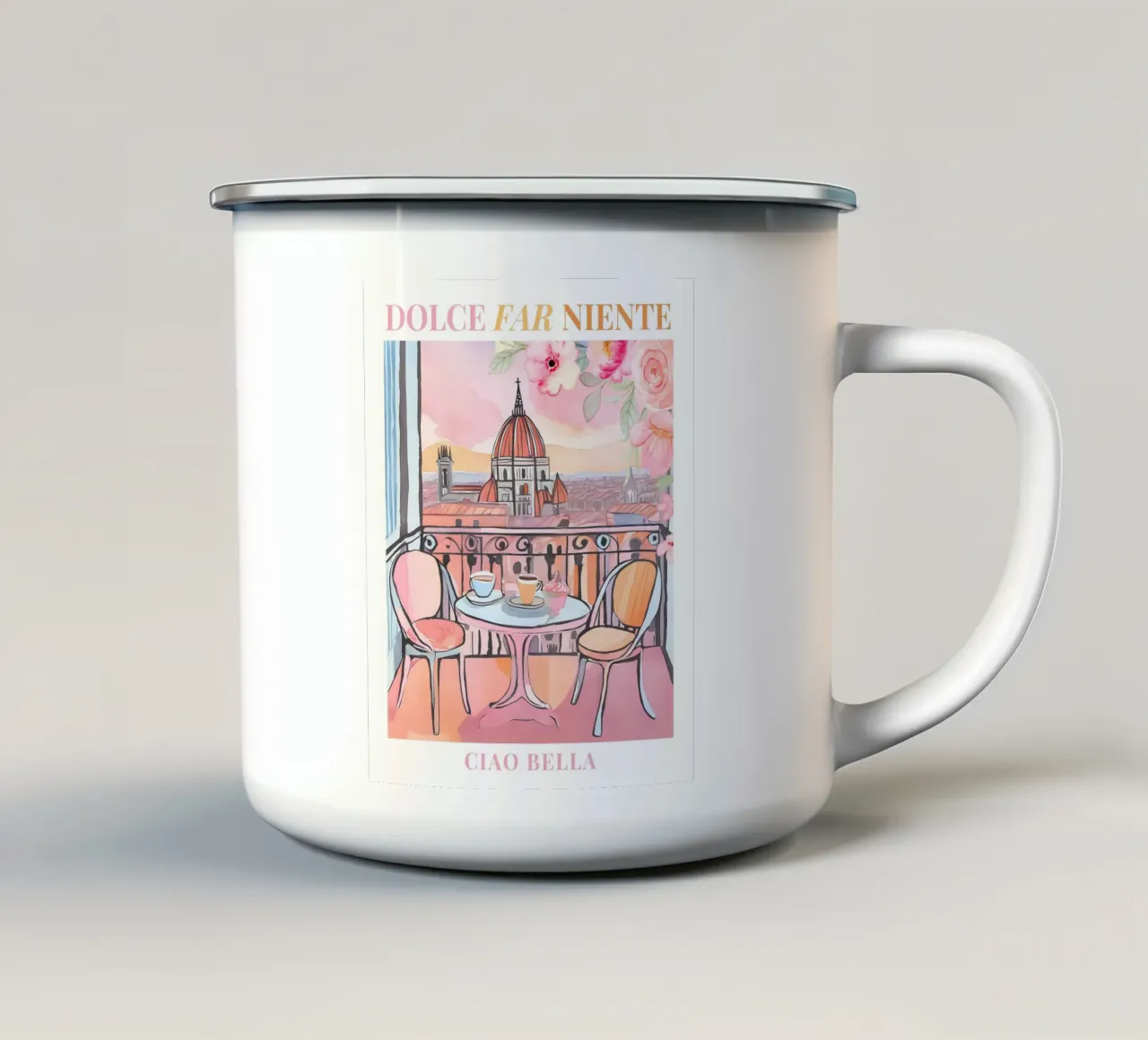 Firenze Italia Stampa tazza in smalto da Bella Studio