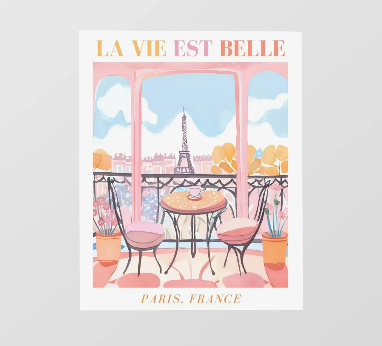 Parigi La Vie Est Belle telo in pvc da Bella Studio