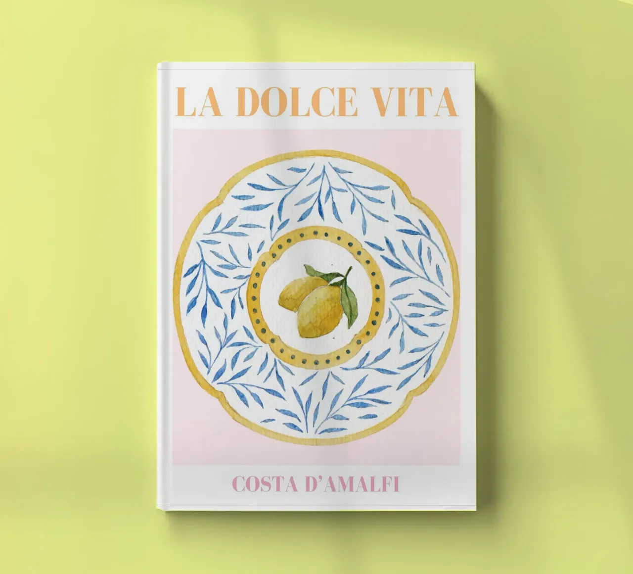 Lemon Print Art notebook by Bella Studio