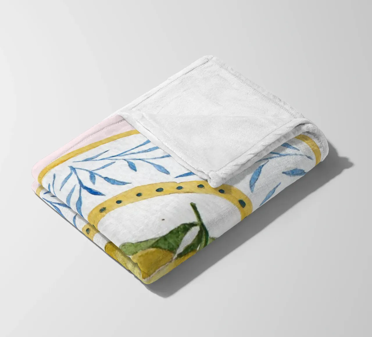 Zitrone Kunstdruck Fleecedecke von Bella Studio