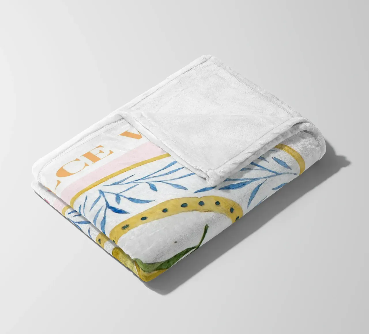 Zitrone Kunstdruck Fleecedecke von Bella Studio