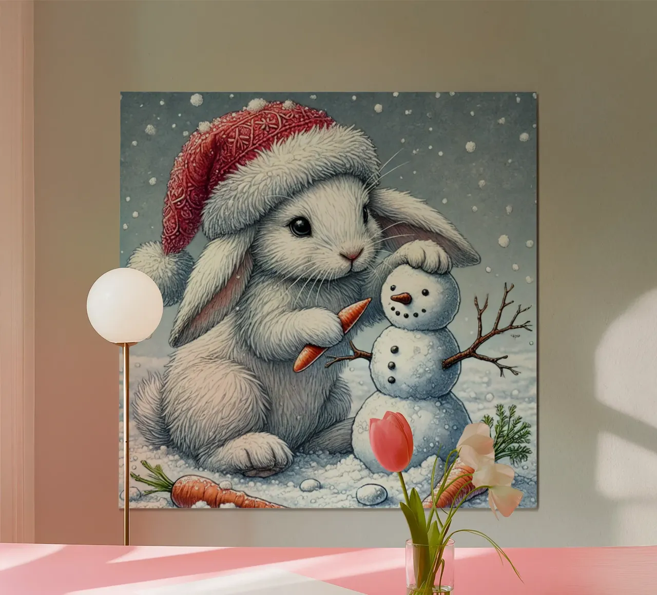 Eisbildhauer-Hase Hahnemühle von FluffyToons