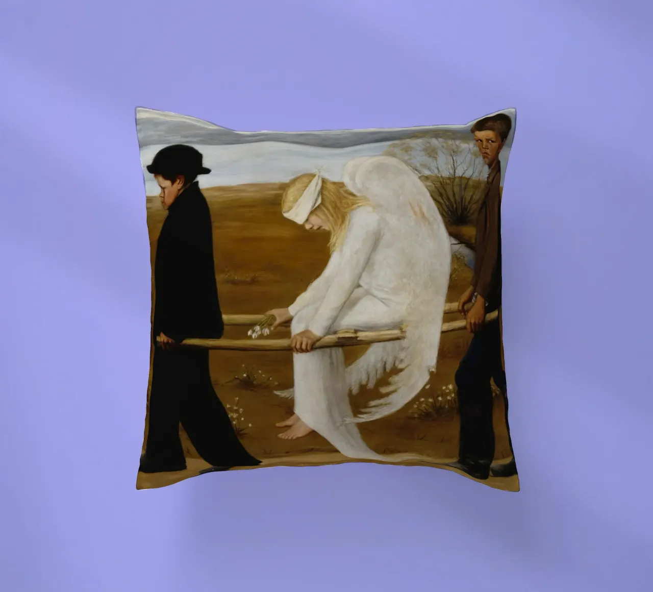 L'angelo ferito - Hugo Simberg cuscino da Timeless Artworks