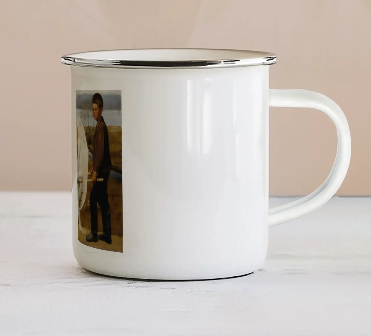 L'angelo ferito - Hugo Simberg tazza in smalto da Timeless Artworks