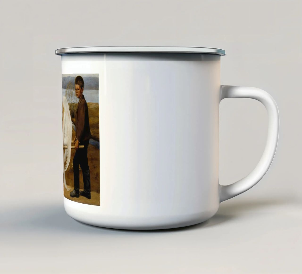 L'angelo ferito - Hugo Simberg tazza in smalto da Timeless Artworks