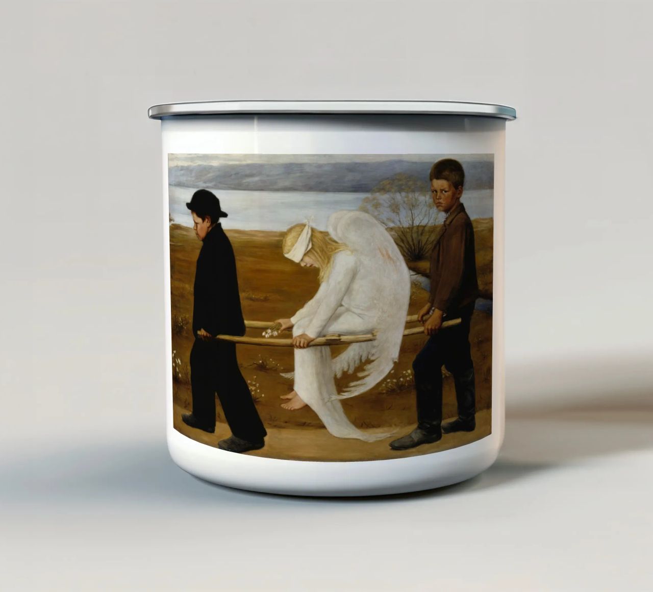 L'angelo ferito - Hugo Simberg tazza in smalto da Timeless Artworks